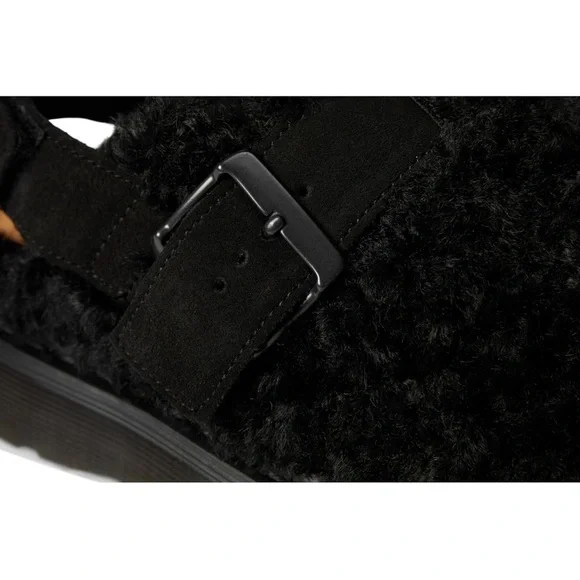 Dr. Martens Jorge II Clogs - Black Faux Fur Lined - Unisex: Men's 7 / Women's 8 - Picture 9 of 13